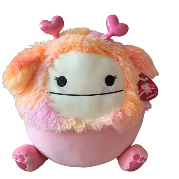 NWT 16” Caparinne the Pink Orange Bigfoot Valentine Squishmallow - Picture 1 of 4